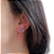 Brinco de Aço Cirúrgico com Zircônia Azul Bebê - 4 mm - Imagem 2