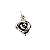Pingente de Prata Eletroformação Rosinha com Pétalas Altas - Imagem 1