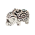 Pingente de Prata Eletroformação Elefante Indiano da Sorte - Imagem 1