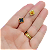 Brinco de Aço com Ouro 18K Trevo Cleef Black - Imagem 2