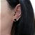 Brinco de Aço com Ouro 18K Trevo Cleef Black - Imagem 3