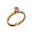 Anel Solitário Aço com Ouro 18K Rosa - Imagem 1