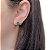 Brinco de Aço com Pedra Natural Jade Verde Bandeira - 6 mm - Imagem 2