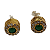 Brinco de Prata Turca Emerald Rolls - Imagem 1