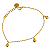 Pulseira com Berloques Coração de Aço Cirúrgico com Ouro 18K - Imagem 1