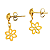 Brinco Floral de Aço Cirúrgico com Ouro 18K - Imagem 1