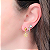 Brinco Floral de Aço Cirúrgico com Ouro 18K - Imagem 3