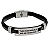 Pulseira Masculina Couro e Aço Cirúrgico para Cristãos - Imagem 2