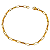 Pulseira de Aço Dourado - Ouro 18k - Elos Tijolinho - 21 cm - Imagem 1