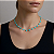 Colar Choker em Aço Cirúrgico com Corções Turquesa - Imagem 3