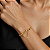 Pulseira Dourada Rabo de Rato Grossa em Aço com Ouro 18K - Imagem 3