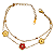 Pulseira Feminina de Aço com Ouro 18K Dupla Flower Love - Imagem 1