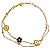 Pulseira Feminina de Aço com Ouro 18K Dupla Flower Basic - Imagem 1