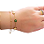 Pulseira Feminina de Aço com Ouro 18K Dupla Flower Lucky - Imagem 2