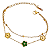 Pulseira Feminina de Aço com Ouro 18K Dupla Flower Lucky - Imagem 1