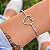 Bracelete de Prata Coração Vazado Fio Quadrado | Linha Essencial - Imagem 4