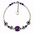 Pulseira em Aço Cirúrgico 316L Estilo Prata de Bali com Ametista Natural – Design Exclusivo Luciana Vilar | Peça Única - Imagem 1