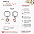 Brinco Infantil de Aço Cirúrgico Argolinha Click Heart Rosé - Imagem 3