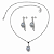 Conjunto Brinco e Colar Aço Bali Serenity Pedra Natural - Imagem 1