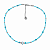 Colar Choker Aço Cirúrgico com Turquesa Natural Olho Grego - Imagem 1