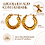 Brinco Argola Dourada Animal Print Aço com Ouro 18k - Imagem 2