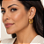 Brinco Argola Dourada Animal Print Aço com Ouro 18k - Imagem 3
