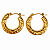Brinco Argola Dourada Animal Print Aço com Ouro 18k - Imagem 1