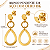 Brinco Aço Cirúrgico com Ouro 18K Slim Lace - Imagem 2