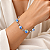 Pulseira de Aço Cirúrgico com Cerâmica Floral Blue Jeans - Imagem 2