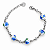 Pulseira de Aço Cirúrgico com Cerâmica Floral Blue Jeans - Imagem 1