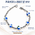 Pulseira de Aço Cirúrgico com Cerâmica Floral Blue Jeans - Imagem 3