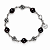 Pulseira de Aço Bali Cirúrgico com Pedra Natural Silver Obsidian - Imagem 1