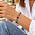Pulseira de Aço Bali Cirúrgico com Pedra Natural Silver Obsidian - Imagem 2