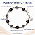 Pulseira de Aço Bali Cirúrgico com Pedra Natural Silver Obsidian - Imagem 3