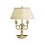 Abajur Inglês Dourado Vintage 2 Braços Torcidos Cúpula Cônica Bivolt 53cm de Altura Golden Art E-27 M007 Mesas e Salas - Imagem 1
