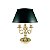 Abajur Inglês Decorativo Vintage 3 Braços Torcidos Cúpula Bivolt 53cm de Altura Golden Art E-27 M009 Cabeceiras e Salas - Imagem 1