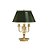 Abajur Inglês Decorativo Vintage 3 Braços Curvos Cúpula Verde Bivolt 53cm de Altura Golden Art E-27 M011 Quartos e Salas. - Imagem 1