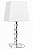 Abajur Cubos Vidro Cristal Intercalado Cúpula Tecido Bivolt 47cm de Altura Golden Art E-27 M095 Criados-mudos e Mesas - Imagem 1