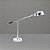 Abajur Luminária de Mesa Articulado Alumínio Bivolt 60cm de Altura Work Station Golden Art E-27 M207 Escritórios e Quartos - Imagem 1
