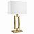 Abajur Alumínio Golden Art M631-LT Cromado Retangular Cúpula Tecido Bivolt 60cm E27 Mesas e Salas - Imagem 2