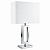 Abajur Alumínio Golden Art M631-LT Cromado Retangular Cúpula Tecido Bivolt 60cm E27 Mesas e Salas - Imagem 1