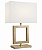 (Pintura) Abajur Golden Art M632-PI Alumínio Quadrado Decorativo Cúpula Tecido 66cm Altura E-27 Quartos e Salas - Imagem 1