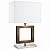 Abajur Quadrado Golden Art M632LTMA Madeira Cúpula Tecido 66cm Altura E-27 Mesas e Salas - Imagem 1