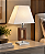 Abajur Rústico Decorativo Madeira Maciça Cúpula Tecido Bivolt 43cm de Altura Golden Art M633-MA Criados-mudos e Salas - Imagem 3