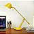 Abajur Luminária de Mesa Alumínio Colorido Amarelo Cúpula Bivolt 40cm de Altura Tamy Golden Art G9 M785 Escritório e Salas - Imagem 1