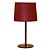 Abajur Alumínio Colorido Vermelho Cúpula Plástico Bivolt 63cm de Altura Castt Golden Art E-27 M895 Quartos e Salas - Imagem 1