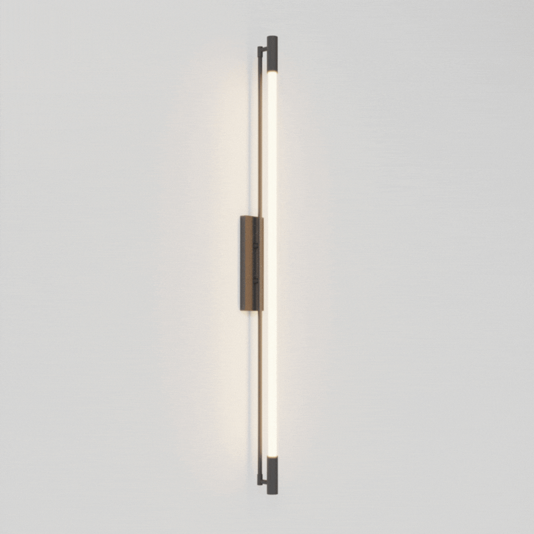 (Pintura) Arandela Golden Art P1900-120PI SLIM TuboLed 120 cm Tubular Moderna - Imagem 2
