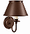 Arandela Interna Braço Curvo Cromado Cúpula Alumínio Fosco Inox 12x13x20 Golden Art E-27 P308 Quartos e Salas - Imagem 1