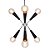 Lustre Design Moderno Preto Fosco 7 Lâmpadas Cabo Regulável 36x40 Nasa Golden Art E-27 T1070 Quartos e Salas - Imagem 1