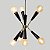 Lustre Design Moderno Preto Fosco 7 Lâmpadas Cabo Regulável 36x40 Nasa Golden Art E-27 T1070 Quartos e Salas - Imagem 2